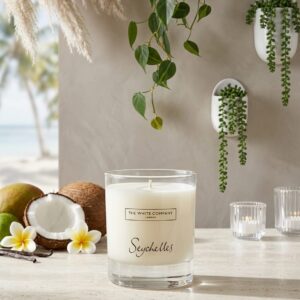 Seychelles Bergamot, Amber & Vanilla Scented Candle – 140g