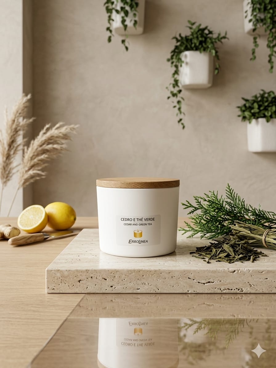 Cedar & Green Tea Scented Candle
