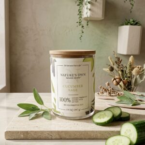 Nature’s Own Cucumber & Sage Scented Candle – 397g