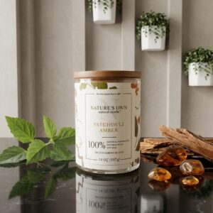 Nature’s Own Patchouli Amber Scented Candle – 397g